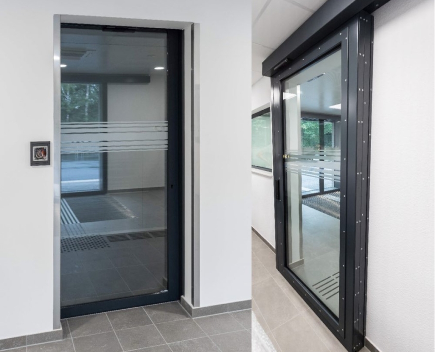 HSL – Vollautomatisierte Schiebetür mit Durchschuss- und Einbruchhemmung HSL – vollautomatisierte Schiebetür mit Durchschuss- und Einbruchhemmung